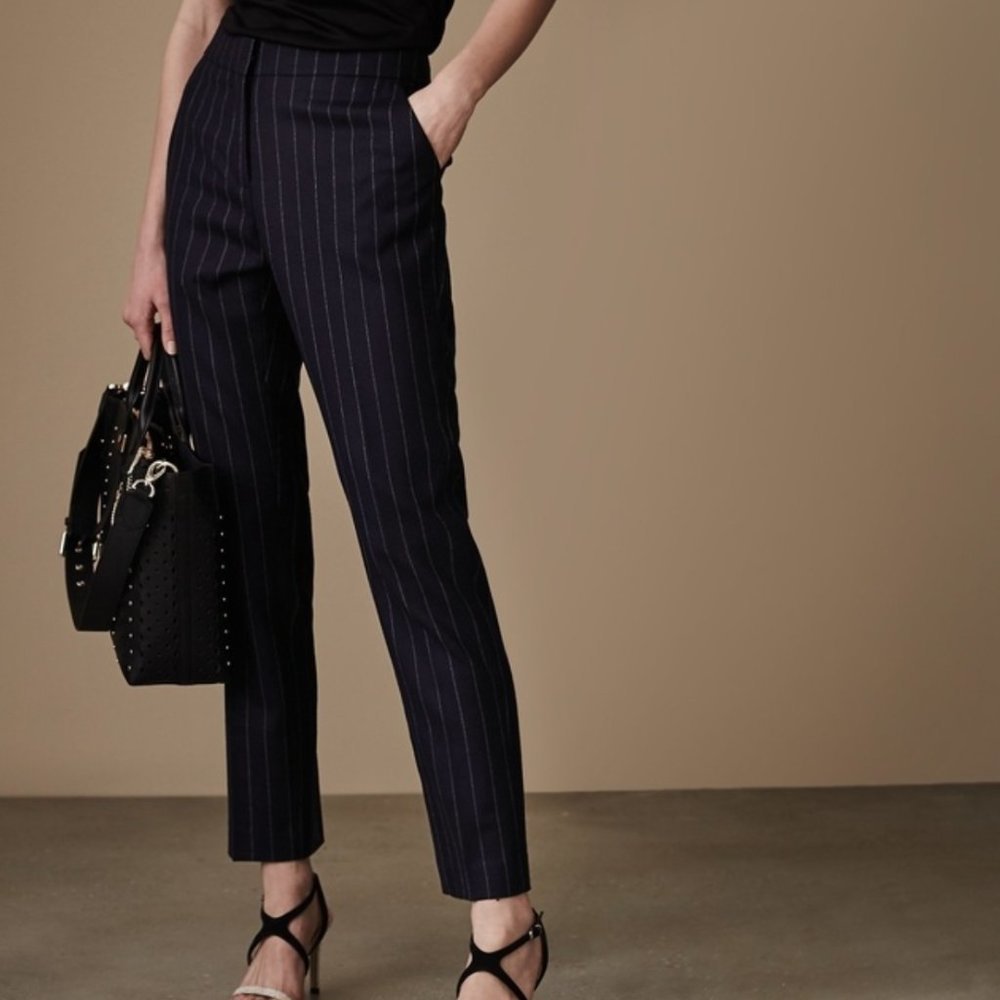 REISS Piper trouser tailored Navy NWT - Picture 1 of 8